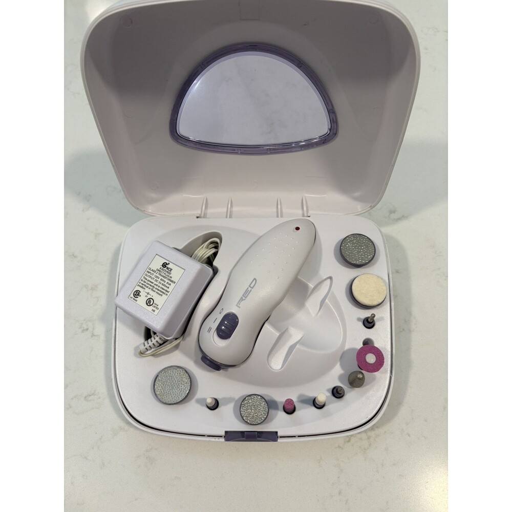 Electric Manicure Nail File Tool Grinder Polisher Buffer Set with Drill & Case